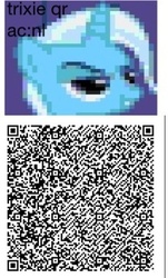Size: 241x400 | Tagged: safe, trixie, g4, 3ds, animal crossing, customized toy, design, qr code
