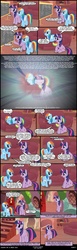 Size: 1000x3246 | Tagged: safe, artist:skipsy, rainbow dash, twilight sparkle, comic:dawn of a new day, g4, comic, female, golden oaks library, lesbian, library, magic, ship:twidash, shipping