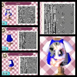 Size: 900x900 | Tagged: safe, rarity, g4, 3ds, animal crossing, design, nintendo, photo stitch, qr code