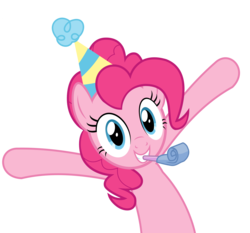 Size: 4023x3743 | Tagged: safe, artist:takua770, pinkie pie, baby cakes, g4, my little pony: friendship is magic, female, hat, party hat, simple background, solo, transparent background, vector