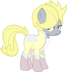 Size: 14500x15547 | Tagged: safe, artist:tavi-bot, derpy hooves, soigne folio, pegasus, pony, g4, absurd resolution, alternate hairstyle, clothes, female, mare, palette swap, simple background, solo, transparent background, vector