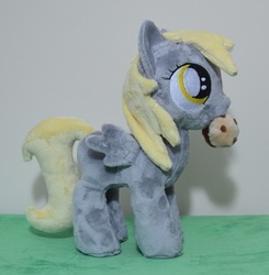 Size: 412x420 | Tagged: safe, artist:finnickie, derpy hooves, g4, filly, muffin, photo, younger