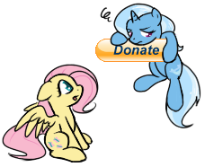 Size: 228x186 | Tagged: safe, artist:theparagon, fluttershy, trixie, g4, donate button