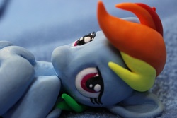 Size: 5184x3456 | Tagged: safe, artist:dustysculptures, rainbow dash, g4, bedroom eyes, irl, on side, photo, sculpture