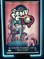 Size: 1944x2592 | Tagged: safe, twilight sparkle, pony, anthro, equestria girls, g4, my little pony equestria girls, anthro ponidox, irl, magic mirror, movie poster, my little pony logo, photo, poster, self ponidox, twilight sparkle (alicorn)