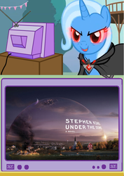 Size: 565x796 | Tagged: safe, trixie, g4, alicorn amulet, dome, exploitable meme, stephen king, tv meme, under the dome