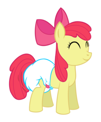 Size: 2500x3000 | Tagged: safe, artist:lozar, apple bloom, earth pony, pony, g4, diaper, diaper fetish, female, fetish, messy diaper, non-baby in diaper, poofy diaper, poopy diaper, simple background, solo, transparent background, vector