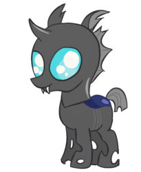 Size: 655x797 | Tagged: safe, artist:evetssteve, changeling, female, filly, simple background, solo, transparent background, vector