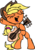 Size: 606x878 | Tagged: safe, artist:mushroomcookiebear, applejack, earth pony, pony, g4, bipedal, eyes closed, female, guitar, simple background, solo