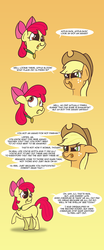 Size: 1054x2522 | Tagged: safe, artist:foxy-noxy, apple bloom, applejack, g4, award, comic