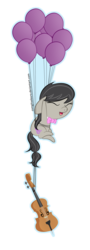 Size: 1398x3896 | Tagged: safe, artist:zomgitsalaura, octavia melody, earth pony, pony, g4, balloon, cello, cute, female, filly, floating, musical instrument, simple background, solo, tavibetes, transparent background