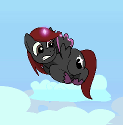 Size: 696x708 | Tagged: dead source, safe, artist:kr3id, oc, oc only, unnamed oc, animated, female, filly, flying, foal, frame by frame, solo