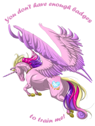 Size: 1515x2000 | Tagged: safe, artist:germandark, princess cadance, alicorn, pony, g4, female, hoers, mare, pokémon, realistic, simple background, solo, spread wings, text, transparent background, wings