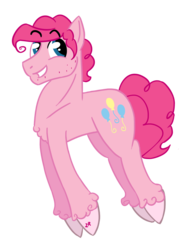 Size: 1108x1448 | Tagged: safe, artist:ordinarydraw, pinkie pie, g4, bubble berry, chest fluff, rule 63, simple background, solo, stubble, transparent background, unshorn fetlocks, vector