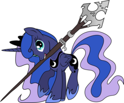 Size: 6128x5126 | Tagged: safe, artist:theonewiththeoctaves, princess luna, g4, absurd resolution, female, simple background, solo, staff