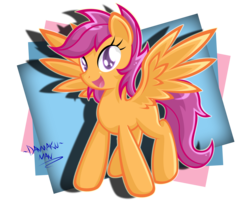 Size: 3000x2508 | Tagged: safe, artist:danmakuman, scootaloo, pegasus, pony, g4, female, solo