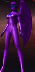 Size: 278x575 | Tagged: safe, artist:php74, mare do well, human, g4, 3d, city of heroes, game, humanized, solo, winged humanization, wings