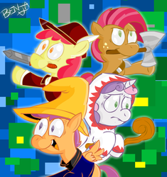 Size: 920x980 | Tagged: safe, artist:benja, apple bloom, babs seed, scootaloo, sweetie belle, ask ask-the-ponies, g4, final fantasy, white mage