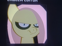 Size: 3248x2432 | Tagged: safe, fluttershy, .mov, shed.mov, g4, call of duty, call of duty: black ops 2, emblem, emblem editor, fluttershed, hotdiggedydemon, pony.mov