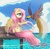 Size: 5800x5710 | Tagged: safe, artist:pridark, fluttershy, bird, g4, absurd resolution, bird of paradise, cute, feeding, kindness, shyabetes, water