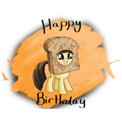 Size: 2710x2710 | Tagged: safe, artist:rain-gear, wild fire, g4, bread head, breading, disguise, female, simple background, solo, toast, transparent background