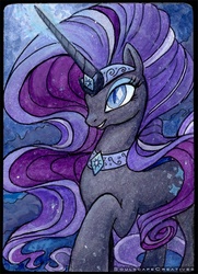 Size: 500x689 | Tagged: safe, artist:soulscapecreatives, nightmare rarity, pony, unicorn, g4, female, mare, solo, traditional art