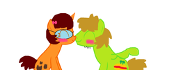 Size: 900x362 | Tagged: safe, artist:iceagelover, pony, 1000 hours in ms paint, duo, female, male, mare, non-mlp shipping, ponified, scooby-doo!, shaggy rogers, shelma, shipping, simple background, stallion, straight, velma dinkley, white background