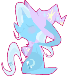 Size: 315x353 | Tagged: safe, artist:stevetwisp, trixie, pony, unicorn, g4, blushing, female, mare, smiling, solo