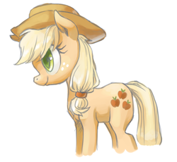 Size: 500x459 | Tagged: safe, artist:needsmoarg4, applejack, earth pony, pony, g4, female, mare, simple background, solo, white background