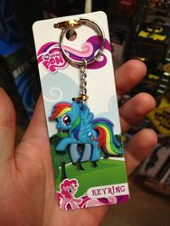 Size: 1000x1333 | Tagged: safe, pinkie pie, rainbow dash, g4, official, hot topic, irl, keychain, merchandise, photo