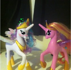 Size: 1280x1274 | Tagged: safe, princess cadance, princess celestia, g4, female, irl, photo, toy