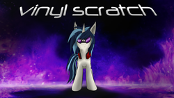 Size: 1280x720 | Tagged: safe, artist:firenze, dj pon-3, vinyl scratch, g4, female, headphones, solo, wallpaper