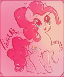 Size: 656x797 | Tagged: safe, artist:velexane, pinkie pie, earth pony, pony, g4, cute, diapinkes, female, mare, open mouth, solo