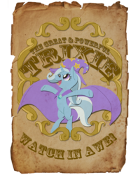 Size: 900x1140 | Tagged: safe, artist:random-gal, trixie, pony, unicorn, g4, female, mare, poster, solo