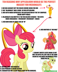 Size: 2600x3200 | Tagged: safe, artist:earthenpony, apple bloom, big macintosh, granny smith, earth pony, pony, g4, male, mcdonald's, ronald mcdonald, stallion