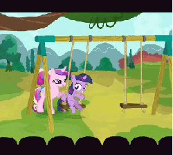 Size: 300x269 | Tagged: safe, princess cadance, twilight sparkle, g4, animated, crow t robot, female, filly, mike nelson, mystery science theater 3000, tom servo