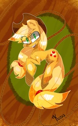 Size: 2328x3729 | Tagged: safe, artist:kaliptro, applejack, g4, female, mare, rope, solo