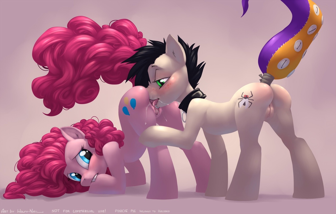 353224 - explicit, artist:wolfy-nail, pinkie pie, oc, g4, blushing, butt, ...