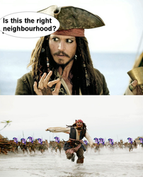 Size: 721x893 | Tagged: safe, twilight sparkle, g4, exploitable meme, jack sparrow, twiface, unpopular opinion sparrow, wrong neighborhood