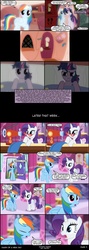 Size: 992x2774 | Tagged: safe, artist:skipsy, rainbow dash, rarity, twilight sparkle, comic:dawn of a new day, g4, carousel boutique, comic, crying, female, golden oaks library, lesbian, ship:twidash, shipping