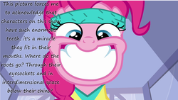 Size: 1280x723 | Tagged: safe, pinkie pie, g4, female, grin, headband, insane pony thread, smiling, solo, teeth, tumblr, workout, workout outfit