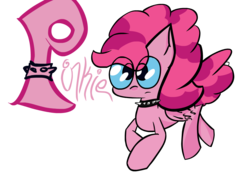 Size: 1146x833 | Tagged: safe, artist:olympic tea bagger, pinkie pie, g4, alternate hairstyle, collar, female, pet, pony pet, solo