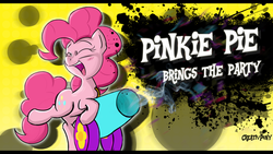 Size: 1024x576 | Tagged: safe, artist:tivy, pinkie pie, g4, character reveal, female, newcomer, parody, solo, style emulation, super smash bros., super smash bros. 4