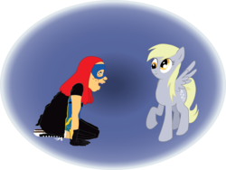 Size: 4717x3551 | Tagged: safe, artist:epsilontlosdark4, artist:ferkey, derpy hooves, human, g4, converse, dc comics, gradient background, simple background, transparent background, vector