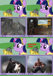 Size: 1128x1600 | Tagged: safe, twilight sparkle, alicorn, pony, g4, exploitable meme, female, mare, metal gear, metal gear rising, raiden, senator armstrong, tv meme, twiface, twilight sparkle (alicorn)