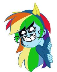 Size: 532x667 | Tagged: safe, edit, rainbow dash, equestria girls, g4, clothes, female, mousdash, moustache, pony ears, solo, sweater