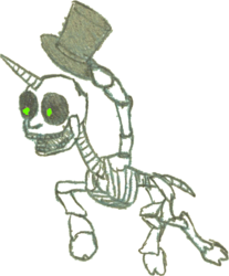 Size: 576x695 | Tagged: safe, artist:bubsakavermin, oc, oc only, oc:skelly bones, pony, hat, mr. bones, ponified, simple background, skeleton, solo, spooky, the ride never ends, top hat, transparent background