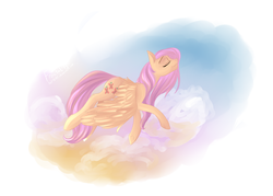 Size: 3500x2500 | Tagged: safe, artist:weird--fish, fluttershy, g4, female, flying, solo