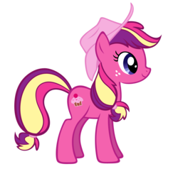 Size: 1532x1460 | Tagged: safe, artist:durpy, color edit, edit, applejack, cupcake (g4), oc, oc only, oc:cupjack, earth pony, pony, g4, female, fusion, fusion:applejack, fusion:cupcake (g4), fusion:sugarcup, mare, simple background, solo, transparent background, vector