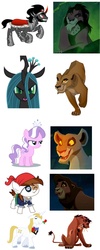 Size: 2000x5000 | Tagged: safe, diamond tiara, king sombra, pipsqueak, prince blueblood, queen chrysalis, g4, disney, exploitable meme, make it happen, scar, scar (the lion king), the lion king